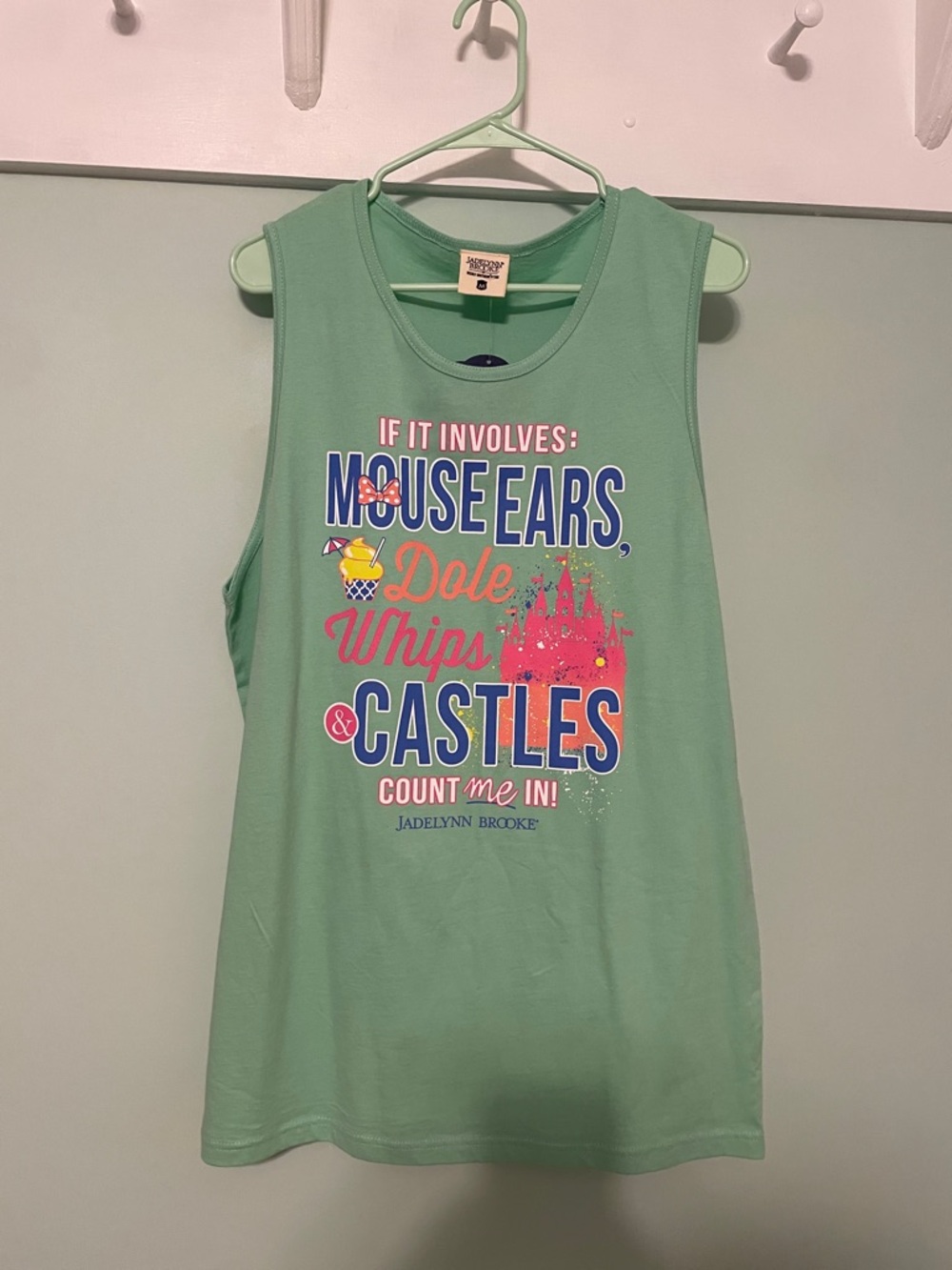 Jadelynn Brooke Disney Tank Mint NWT Castle Dole Whip Mouse Ears